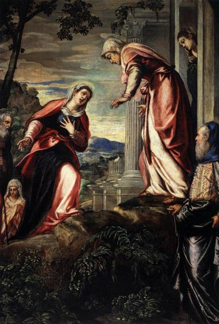 Tintoretto: The Visitation (detail) 1549